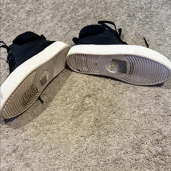 UGG Black and Cream High-Top Sneakers - Picture 4 of 4